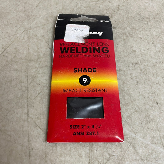 Forney 57009 Welding Lens #9 Shade Hardened Glass 2" x 4-1/4"