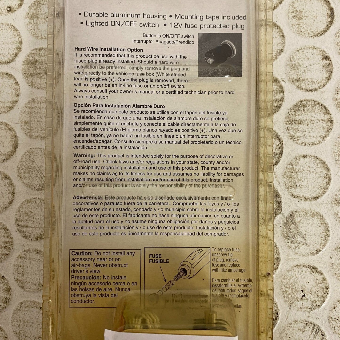 Custom Accessories 8″ Slim Line Blue LED Interior Light 1 Pair 23702