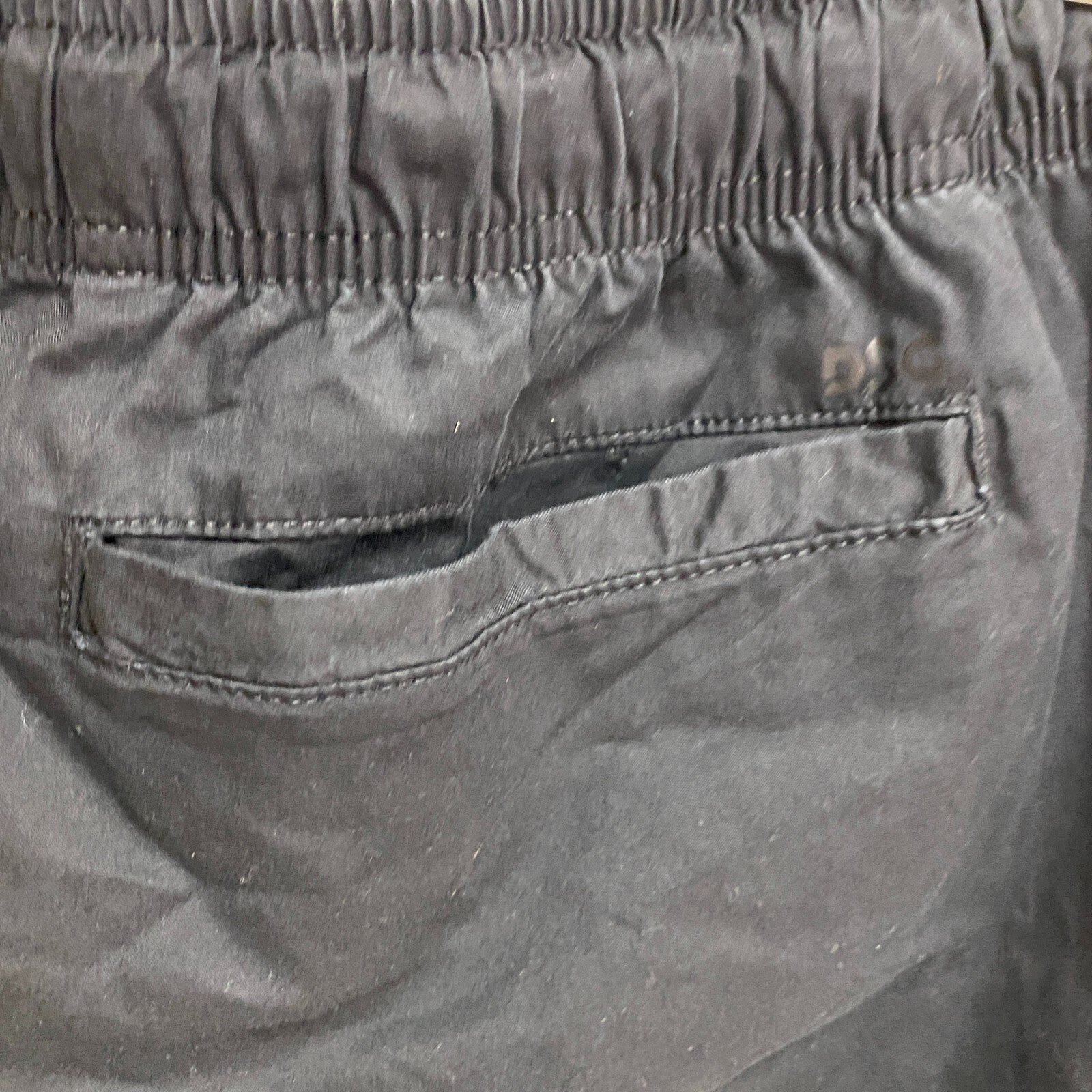 DSG Men's 6.5" Inseam Cotton Woven Shorts Pure Black Athletic Summer DAM13135