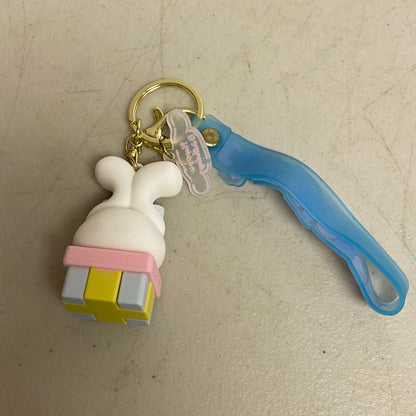 New Assorted Silicone 3D Cinnamoroll Keychain Cartoon  With Rabbit Keychain
