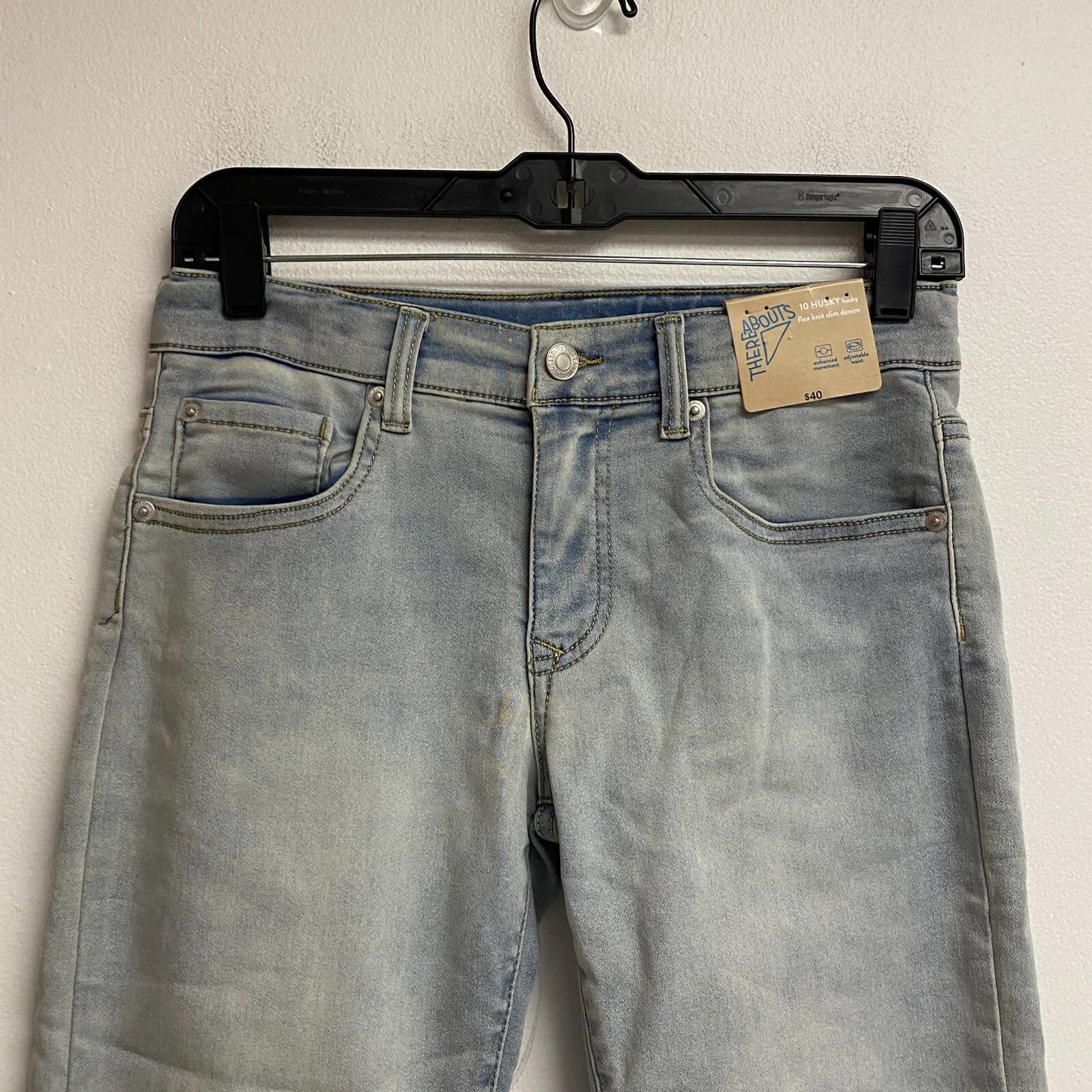 There bouts Husky Flex Knit Slim Denim Men's Jeans Size 10 Color-way Jayden