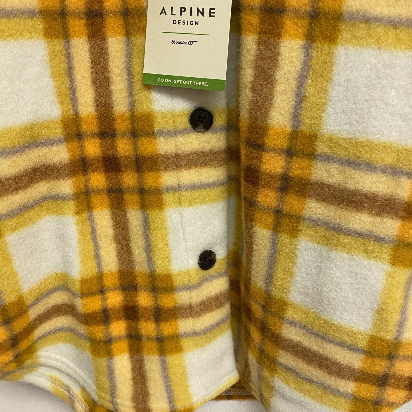 ALPINE WOMENS W AD WAYFARER OF FLC SHIRT JACKET PUMPKIN PATCH PLAID ADW23101P