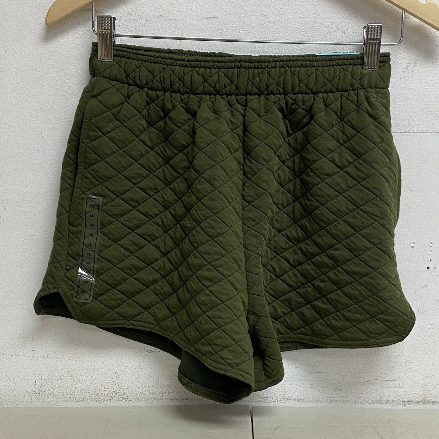 DSG Quilted Women's boyfriend  Wide Elastic Waisted Shorts Inky Olive DAW23412