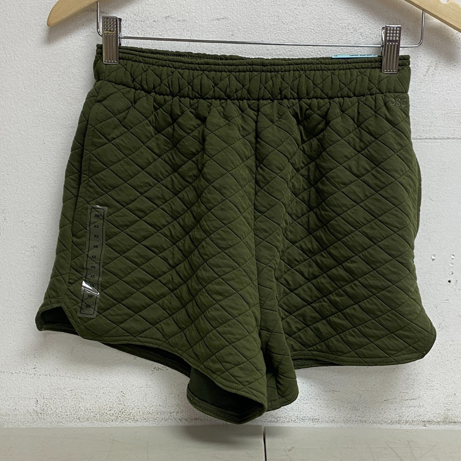 DSG Quilted Women's boyfriend  Wide Elastic Waisted Shorts Inky Olive DAW23412