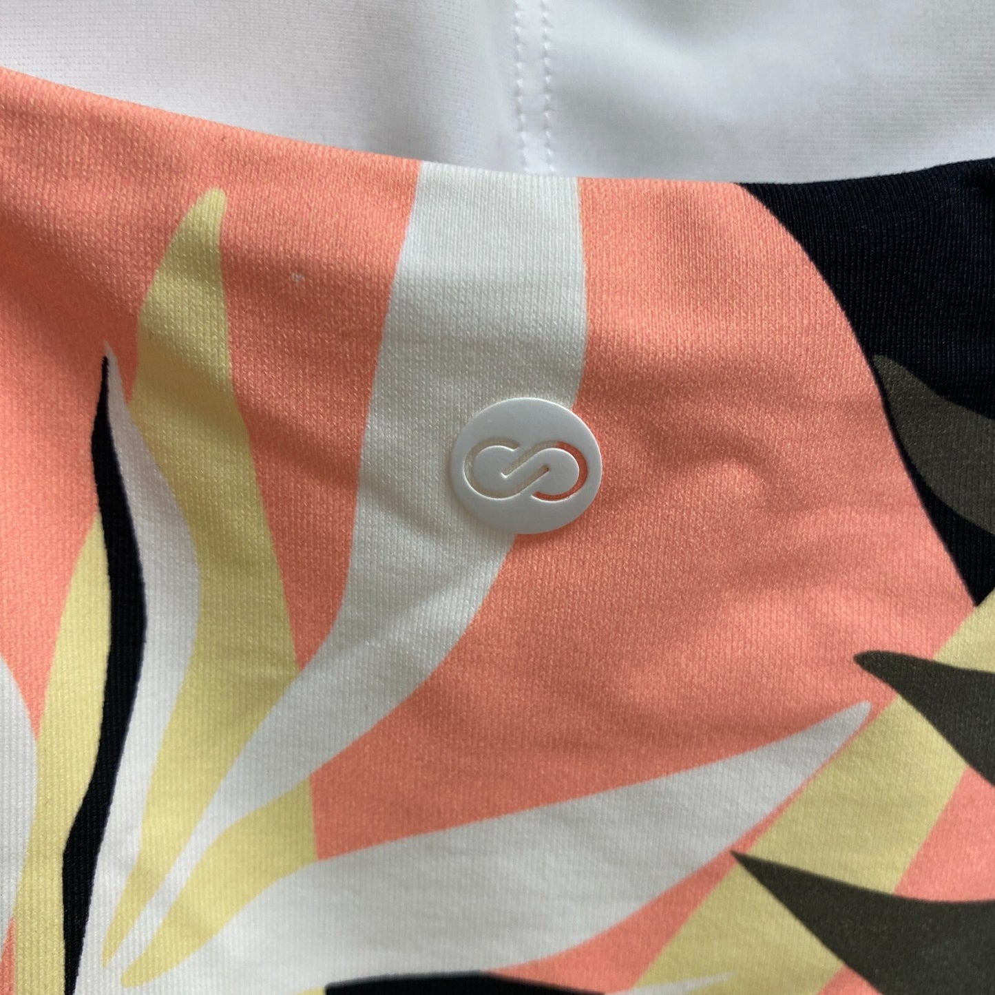 Calia Women's tummy Control Shirred Cut Out Floral One Piece Swimsuit Multi Palm