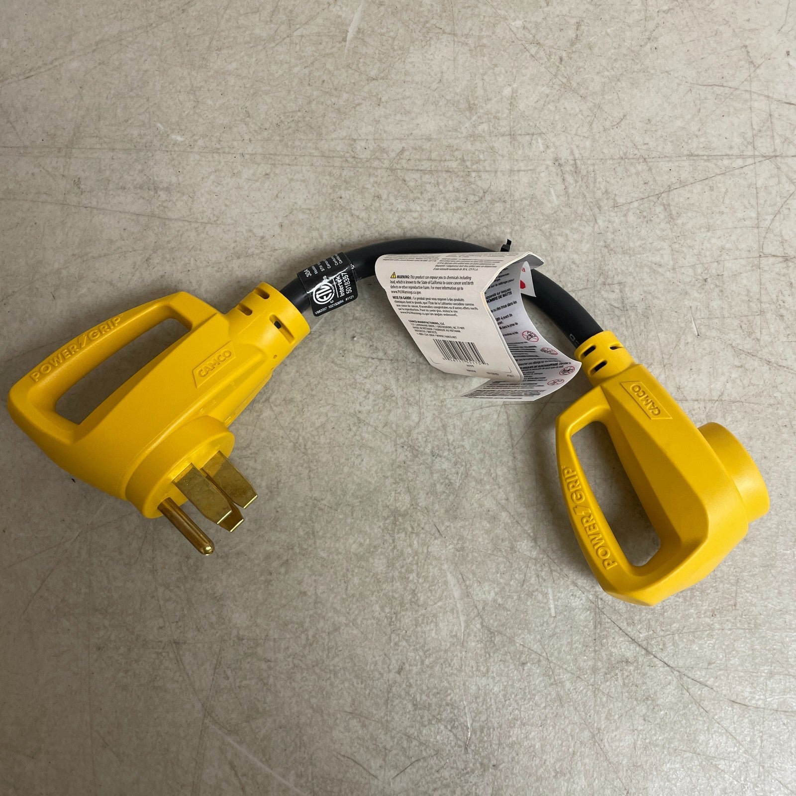 Camco 55175 PowerGrip Dogbone 18" 50A to 30A RV Electrical Adapter Heavy-Duty