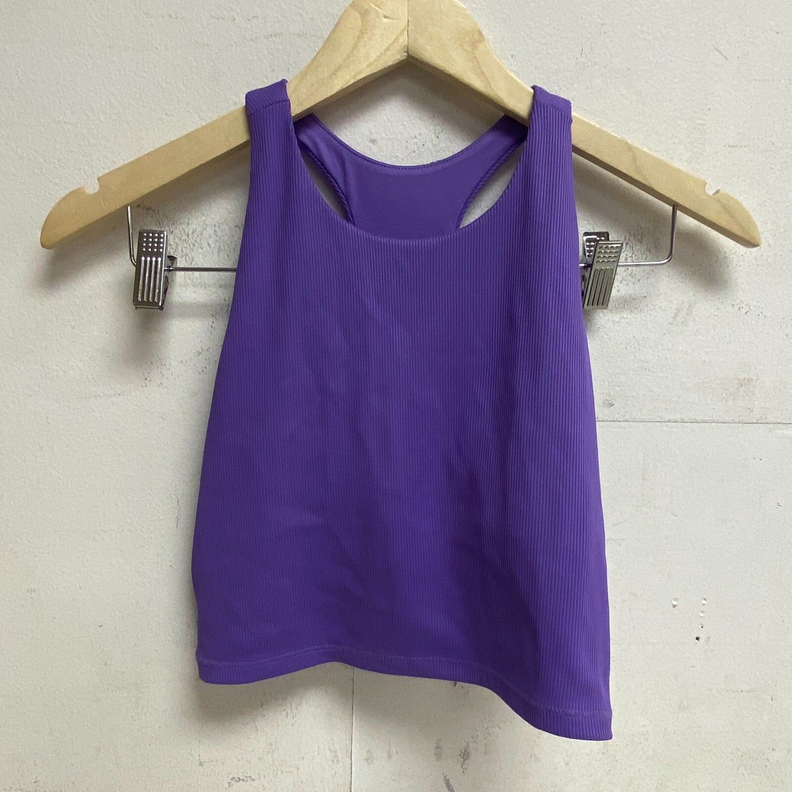 DSG Girls' Performance Ribbed Shelf Bra Tank Top Electric Violet DAG12109R New