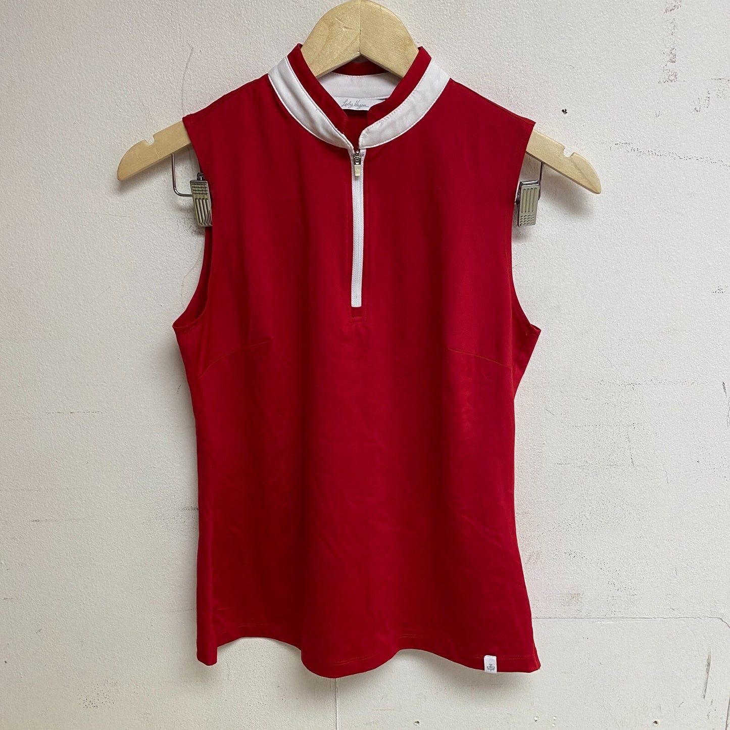 Lady Hagen Womens Contrast Trim Slvs Polo Positive Red WGH11476 BRAND NEW