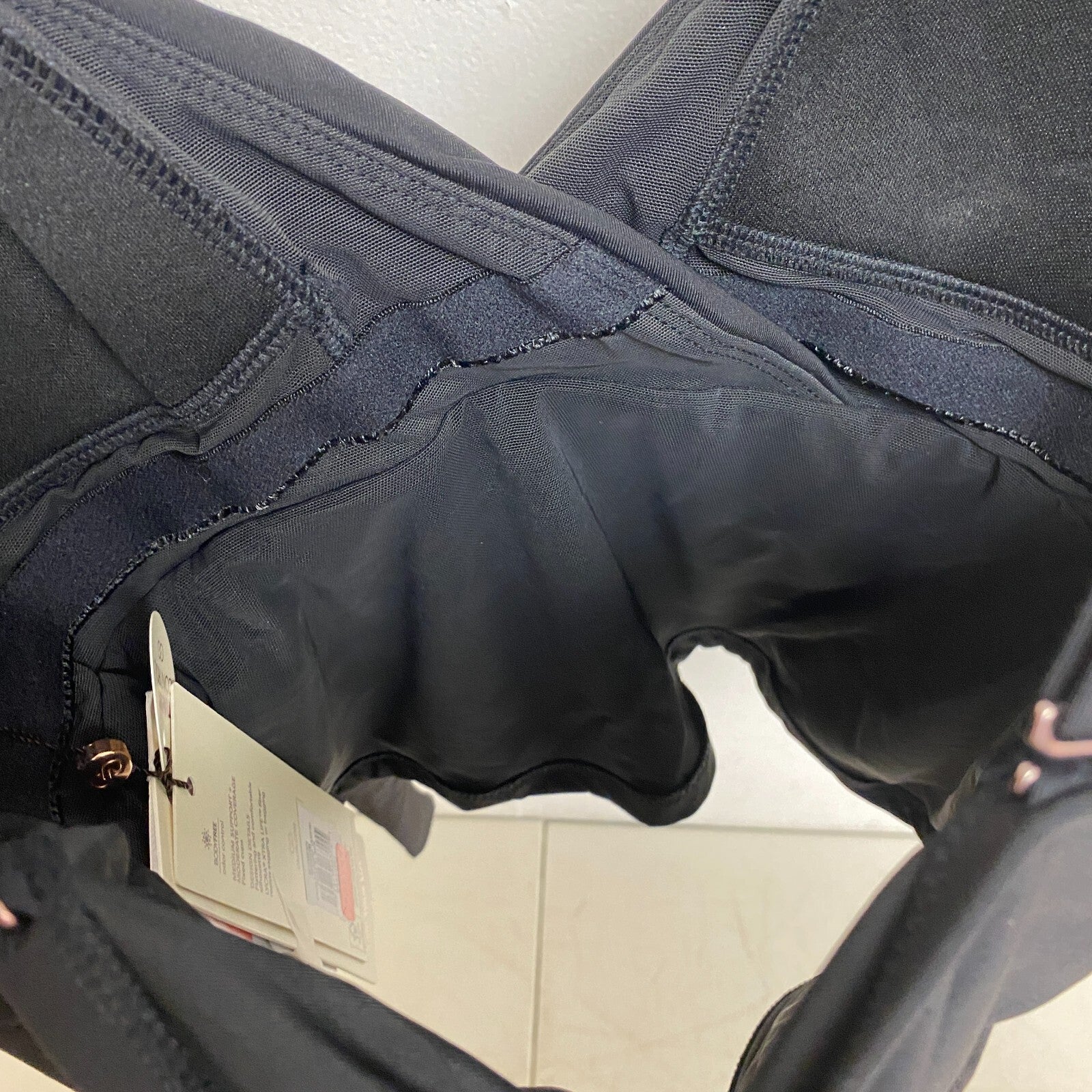 Calia Women's Top Swim Tie front Tankini Pure Black WSA22302 Brand New!