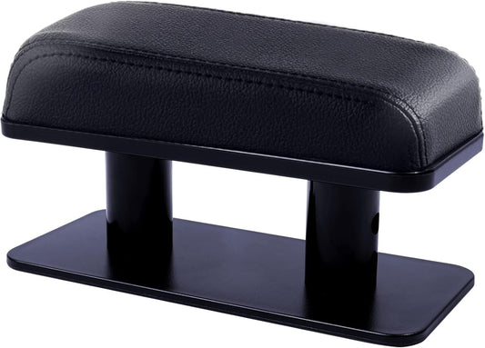 AICARS Leather Armrest Cup Holder Elbow Support Booster Pad Black for Car SUV