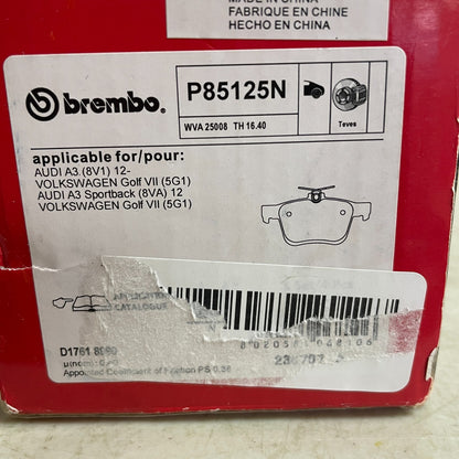 Brembo P85125N Premium Ceramic Rear Brake Pads OE 5Q0698451N Audi VW