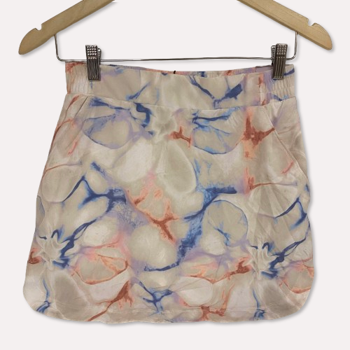Calia 16" Length Birdie Athletic Skort Multi Aquatic Coral Print WCG17020PS23