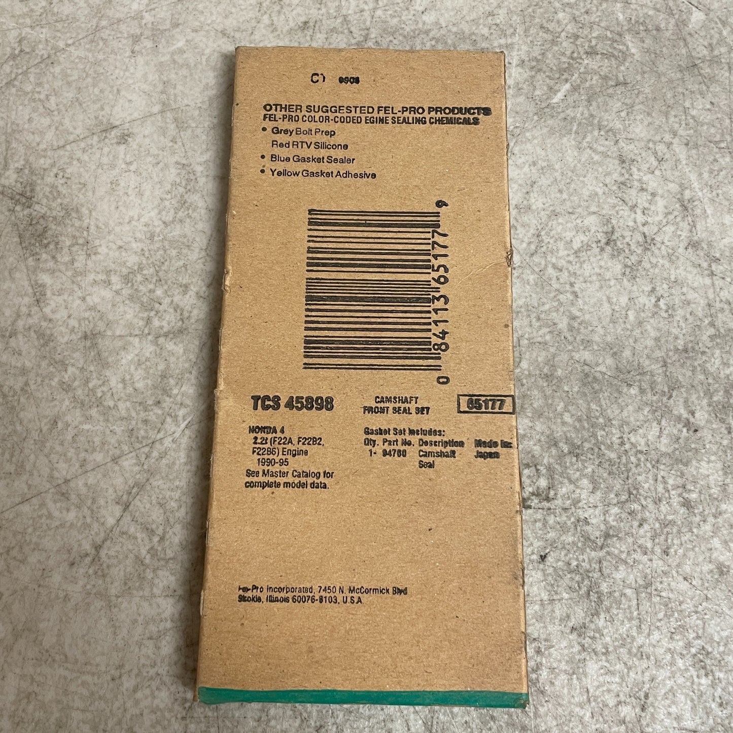 FEL-PRO TCS45898 Camshaft Front Seal 1990-2002 Honda Accord Prelude Odyssey