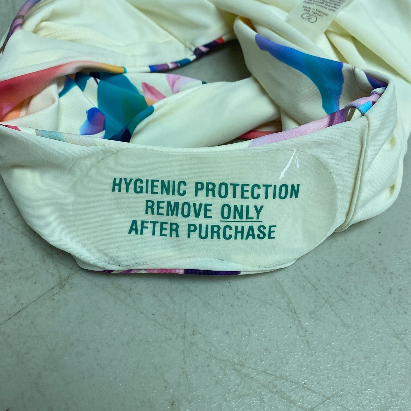 CALIA Shirred V Front High Rise Swim Bottom Color Unbleached/Multi WSA23407PRT