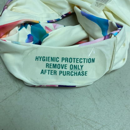 CALIA Shirred V Front High Rise Swim Bottom Color Unbleached/Multi WSA23407PRT