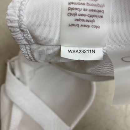 Calia Women's Swim Collection Knot Front Racerback Bikini Top White WSA23211N