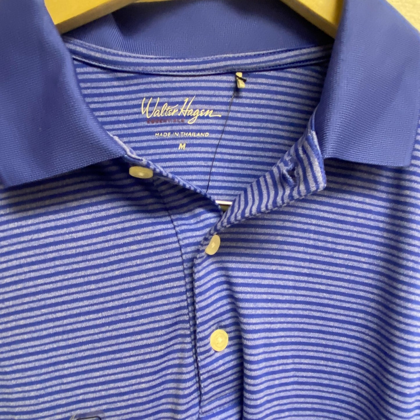 Walter Hagen Men's Textured Stripe Polo New Cobalt / Cobalt White MGA11371SP22N