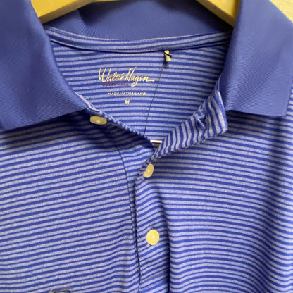 Walter Hagen Men's Textured Stripe Polo New Cobalt / Cobalt White MGA11371SP22N