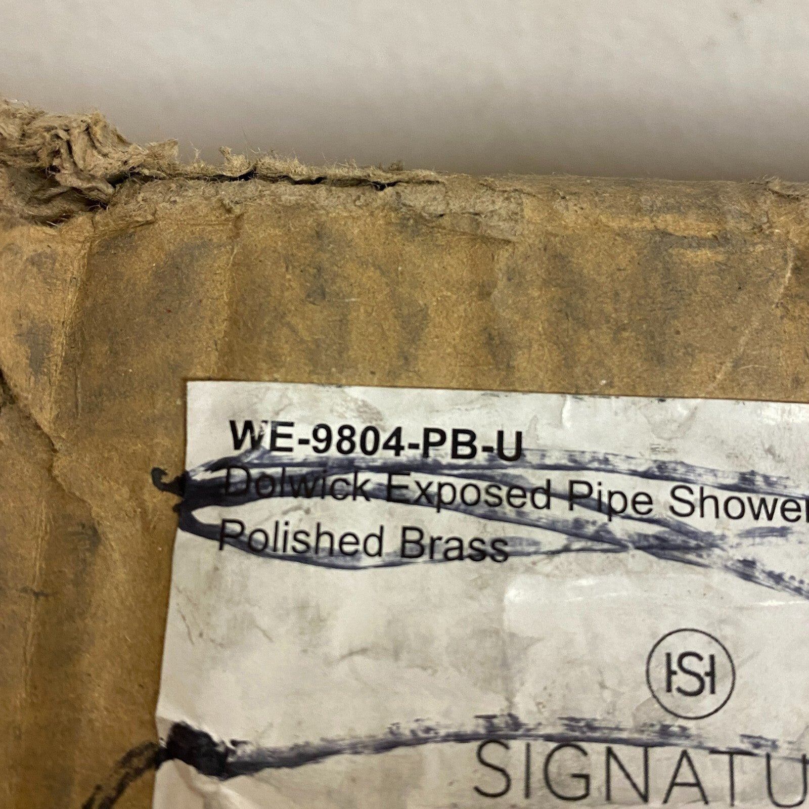 Signature Hardware Dolwick Exposed Pipe Shower and Tub Faucet - Polished Brass