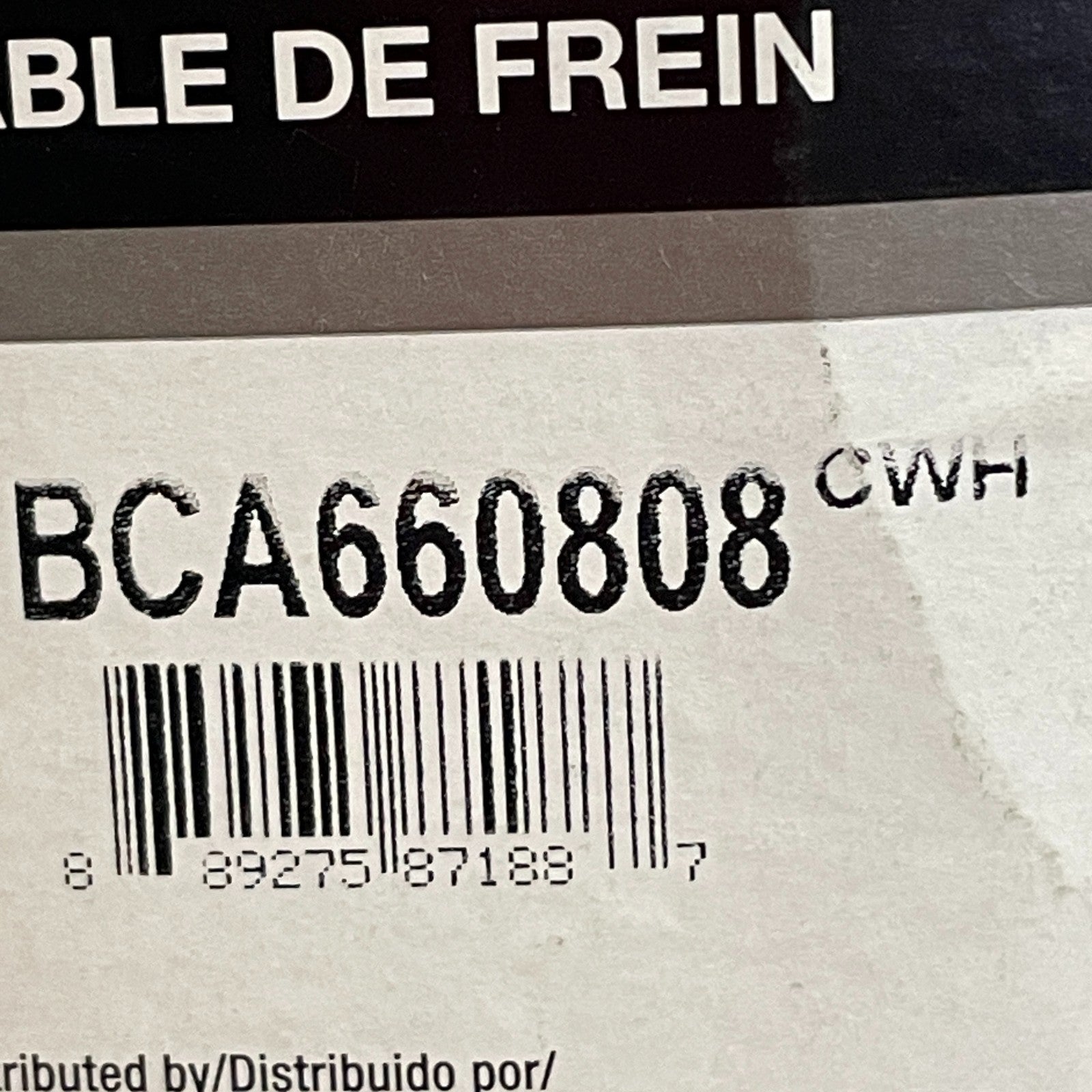 Carquest Wearever Parking Brake Cable 80" Length BCA660808