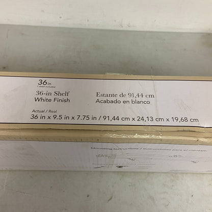 allen + roth 36in Shelf White Finish 36in x 9.5in x 7.75in