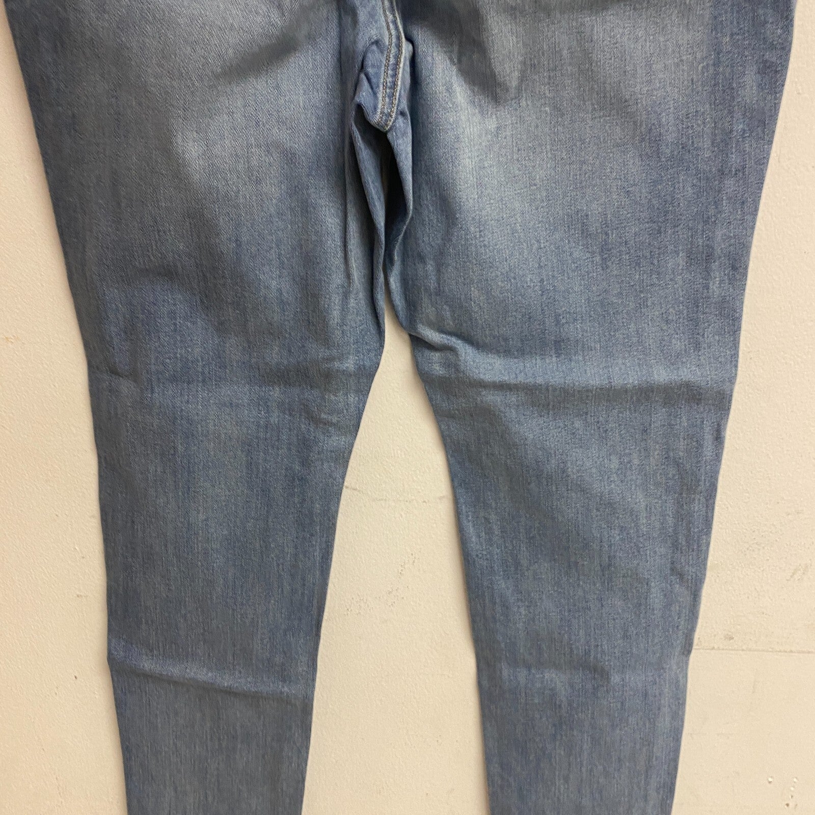 Ana Women's High Rise Exposed Button Skinny Jeans Size 16W Color Light Blue Bell