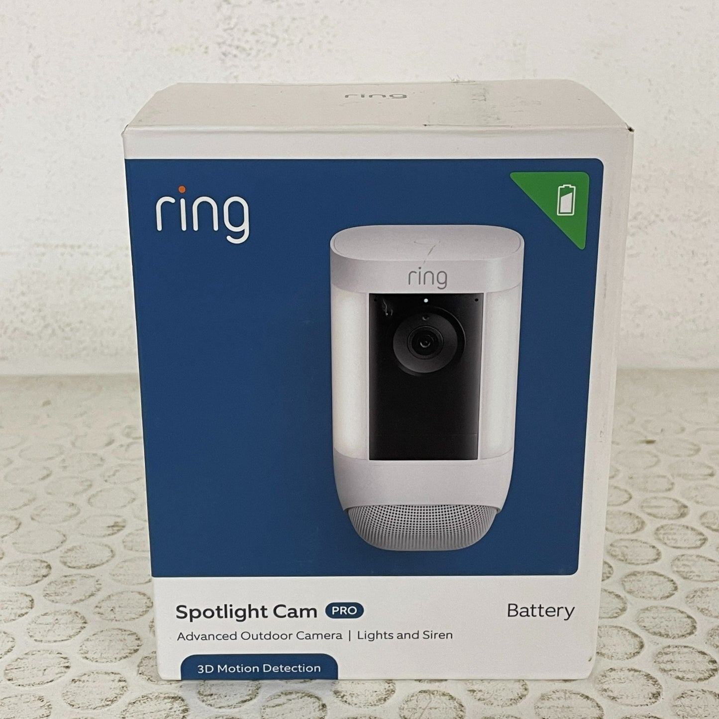 Ring Spotlight Cam Pro Wireless 1080p Battery Surveillance Camera - White