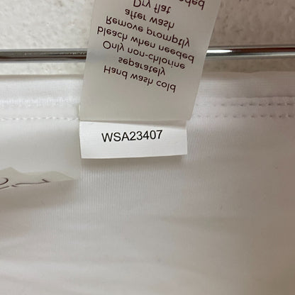 CALIA Women's Swim Collection High Rise Shirred V Front Bottom White WSA23407