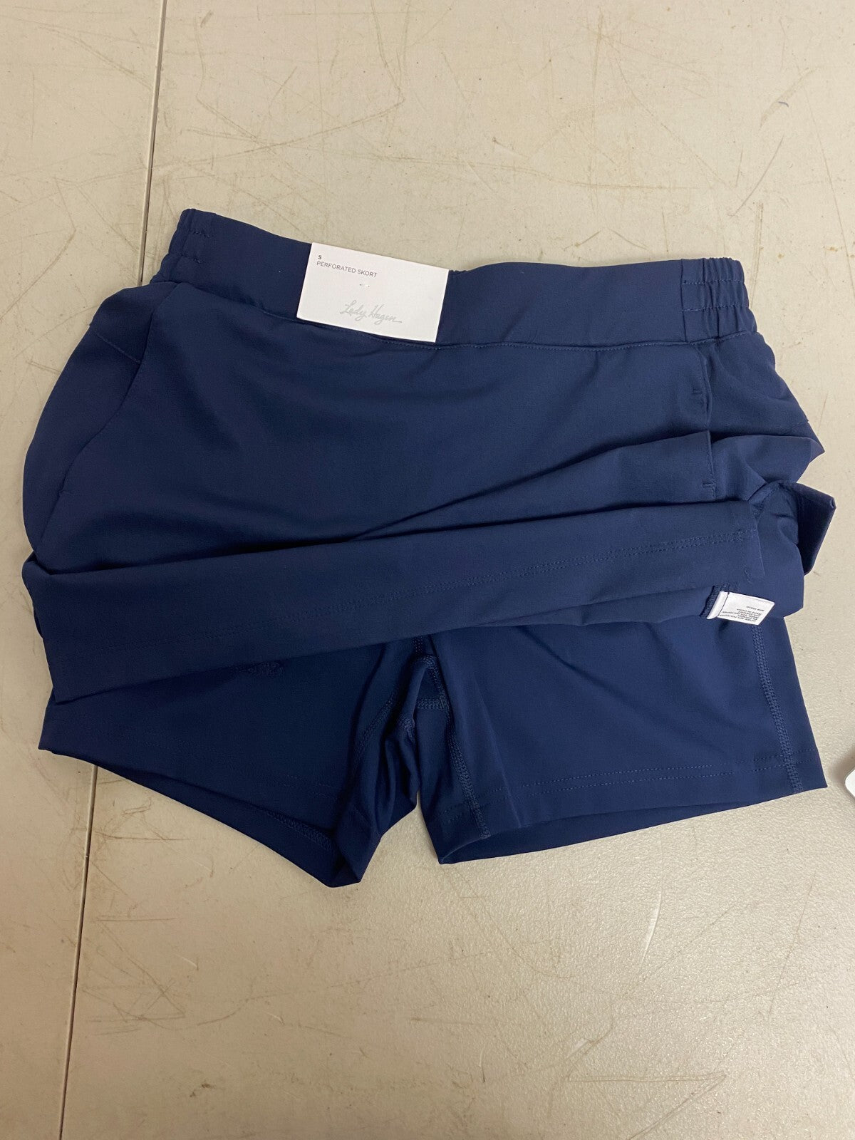 DSG Walter Hagen Women's 16â Perforated Golf Skort Navy Blue Polyester Spandex