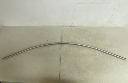 Signature Hardware 60" Curved Solid Brass Shower Rod - Brushed Nickel