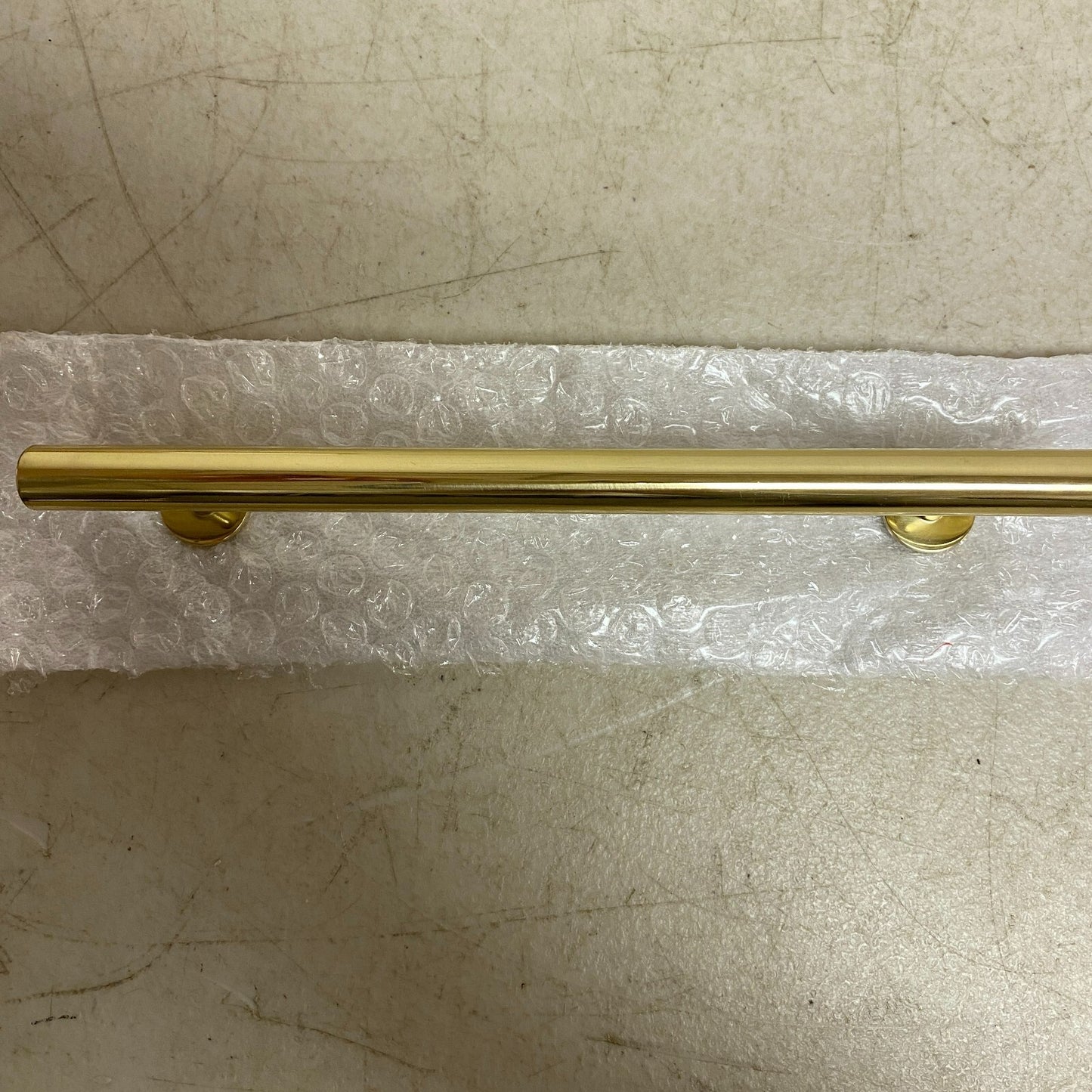SIGNATURE HARDWARE 8" DIEHL ADJUSTABLE ROUND BRASS DRAWER PULL- POLISHED BRASS