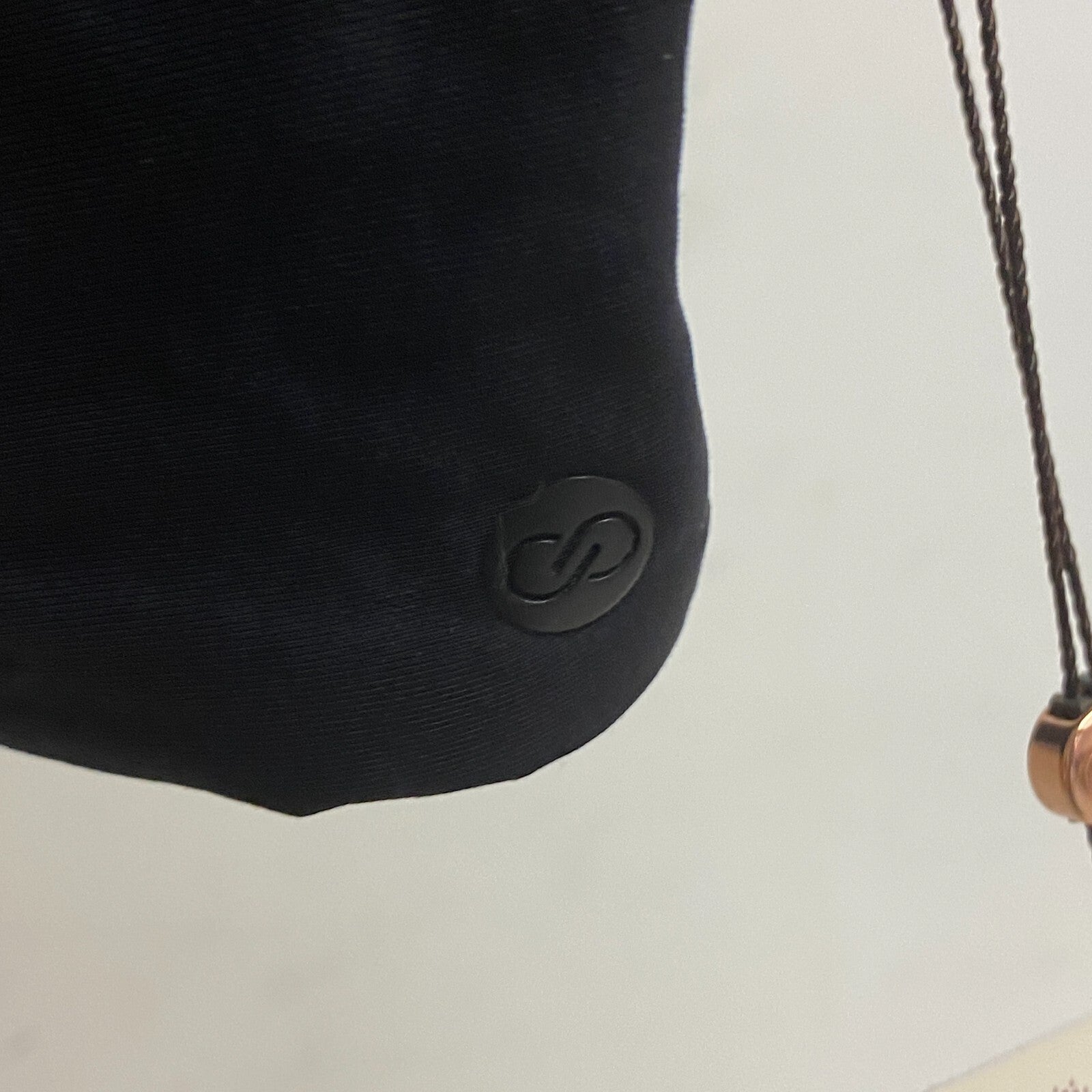 Calia Womens Swim Collection Racerback Knot Front Bikini Top Pure Black WSA23220