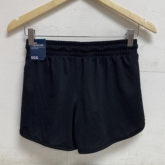 DSG Girls' Performance Mid Rise Stride Run Mesh Shorts Pure Black DAG12132