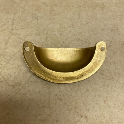 Signature Hardware Ansel Brass Cup Pull - Satin Brass , MODEL: BNCP-SB