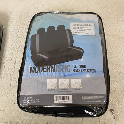 FH Group Flat Cloth Full Set Seat Covers Blue Universal Fit Washable Car Truck