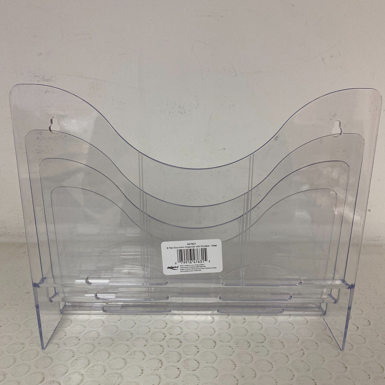 Deflect-O 3-Tier Clear Document Organizer w/6 Dividers 14″x11.5″