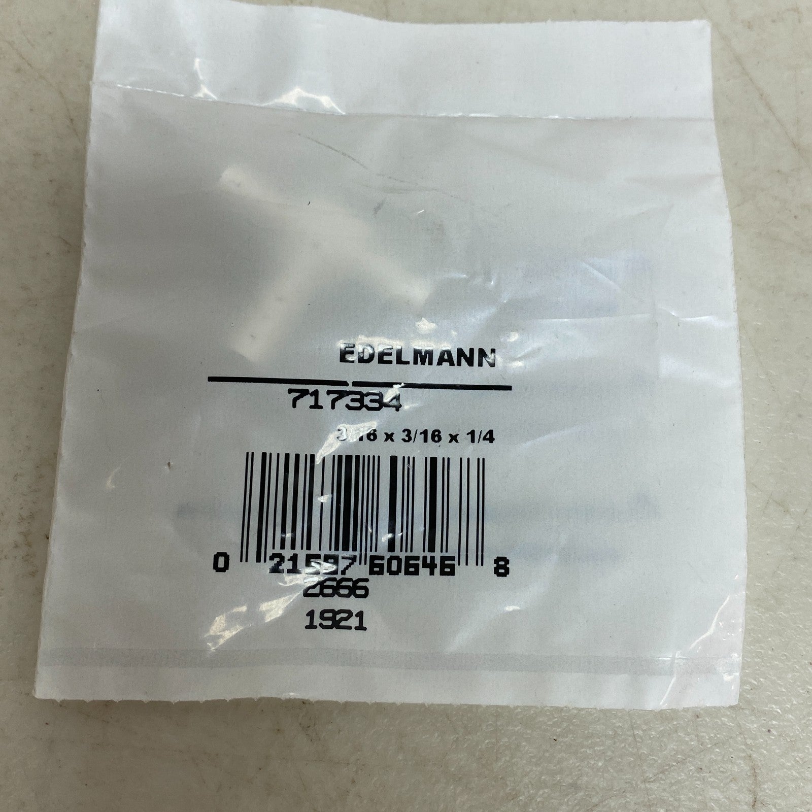EDELMANN Plastic Vacuum Tee Fitting 5‑Pack 717334