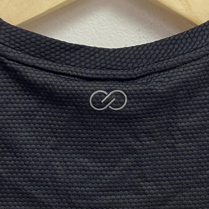 Calia Womens Bubble Mesh High Low Tank Pure Black Sleeveless Tank WAX11232M