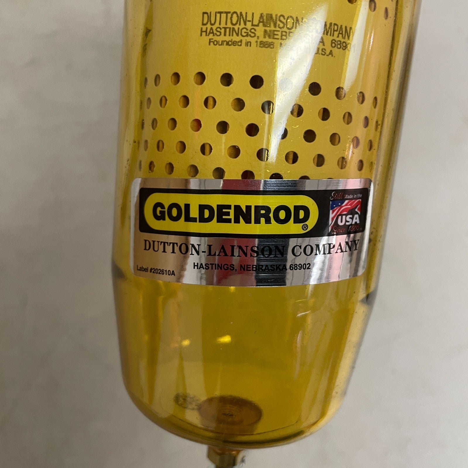 Goldenrod 495 Fuel Tank Filter 10 Micron 1" NPT Zinc Top for Diesel & Biofuel