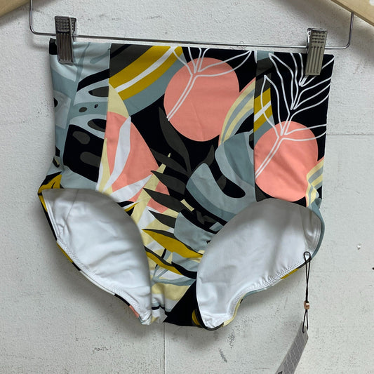 Calia Womens PowerSculpt High Rise Swim Bottom Multi Palm Summer WSA23409PRT