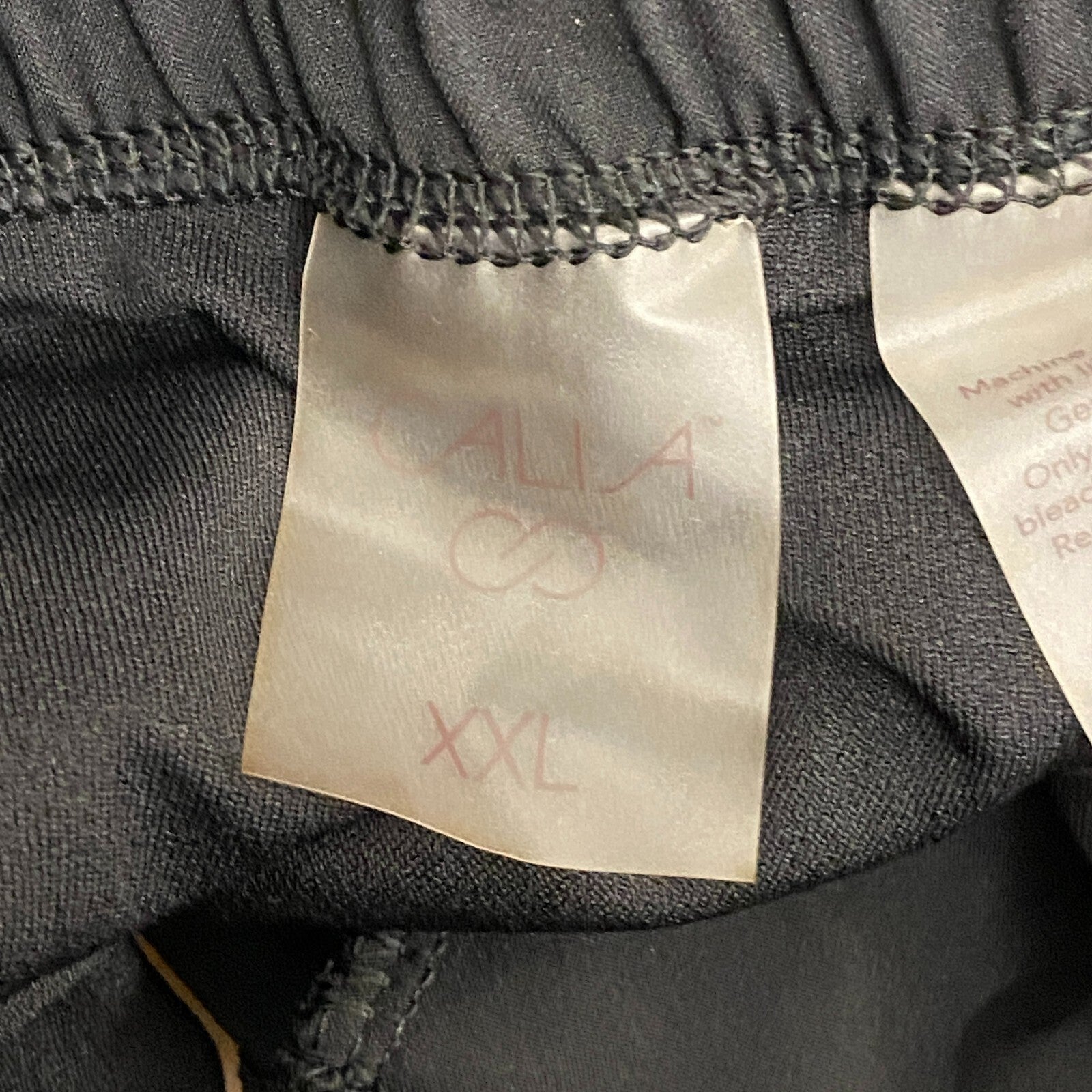 Calia Woven High Rise Petal Hem Short Pure Black Solid WAX12259