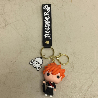 Assorted Silicone Bleach Keychain with Ichicgo mask off Accessory