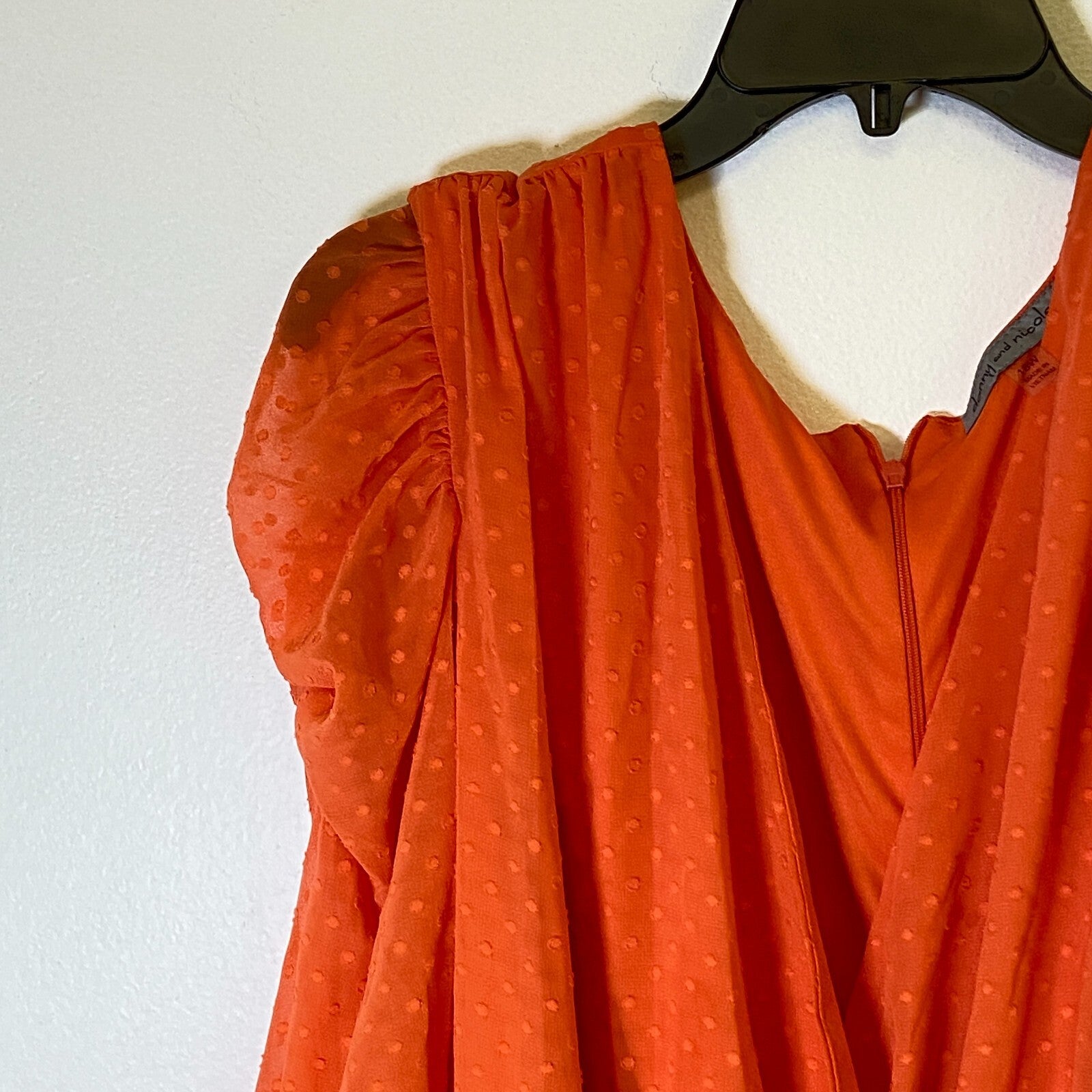 Danny & Nicole Plus 3/4 Sleeve Clip Fit Flare Dress Size 18W Color Dark Peach