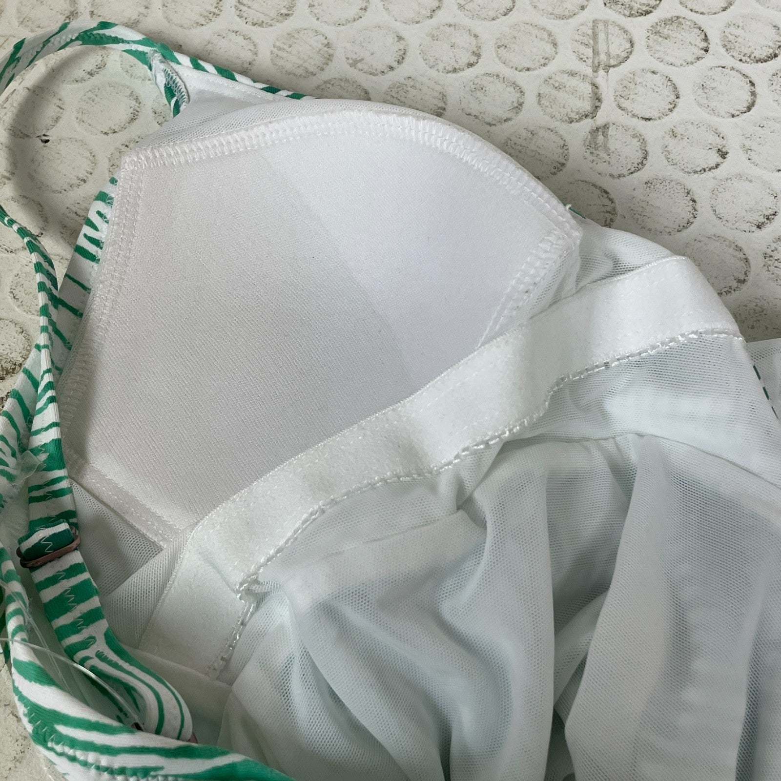 Calia Womenâs Tie-Front Tankini Palm Green Medium Support Swim Top WSA22302PRT