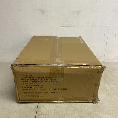 Signature Hardware 20'' x 15'' x 6.69'' Rectangular Porcelain Undermount B,,,,,,