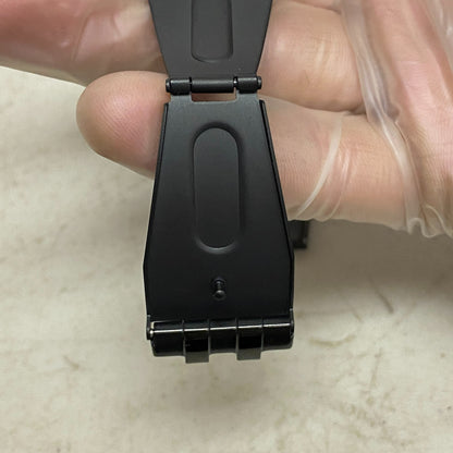 Armitron Steel Watch Men 42mm Black Round Dial 50M Stainless 6.5" 20/4962TI