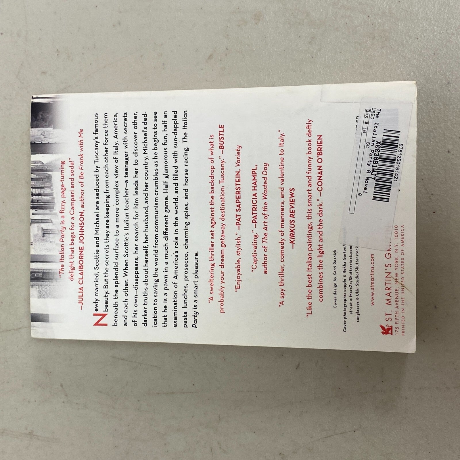 The Italian Party: A Novel - Paperback By Lynch, Christina - VERY GOOD