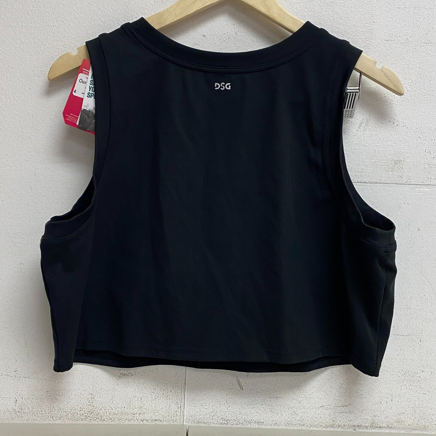 DSG Womens High Neck Fashion Tank Pure Black Solid Summer Trendy BOSSW22301