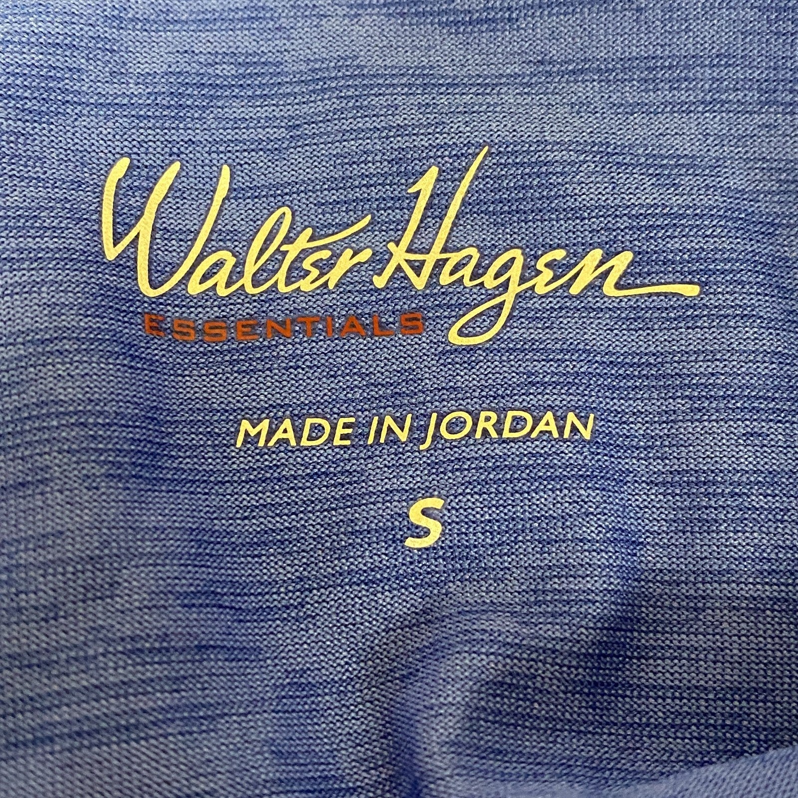 Walter Hagen Essentials Menâs Space Dye Golf Polo Daybreak Blue MGA31151