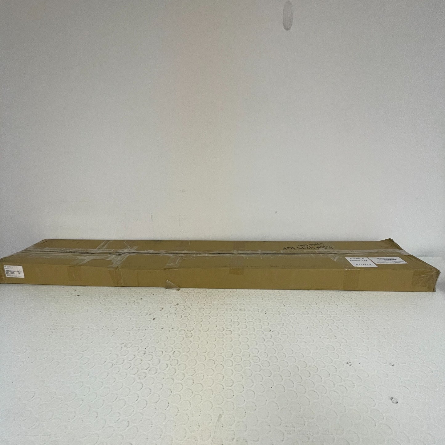 Signature Hardware 60"X 27" D-Shaped Solid Brass Shower Ring and Ceiling Support